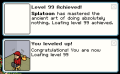 Level 99 gehaald meldingen